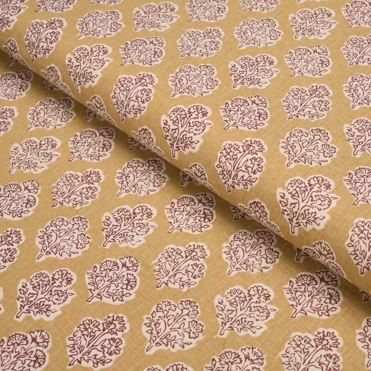 MANALI HAND-PRINT_ RED & MUSTARD