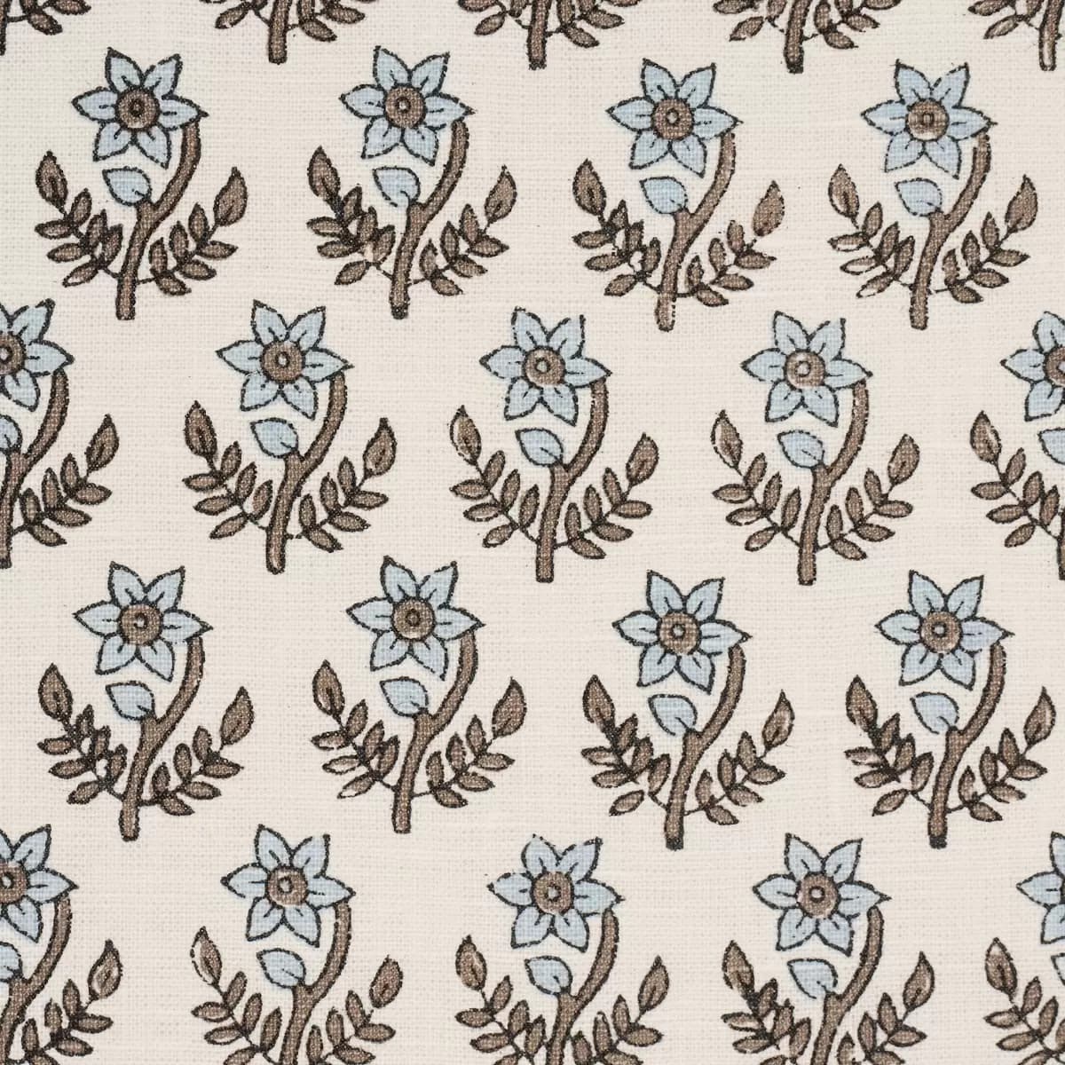 AMISHA HAND-PRINT_ BLUE & BROWN