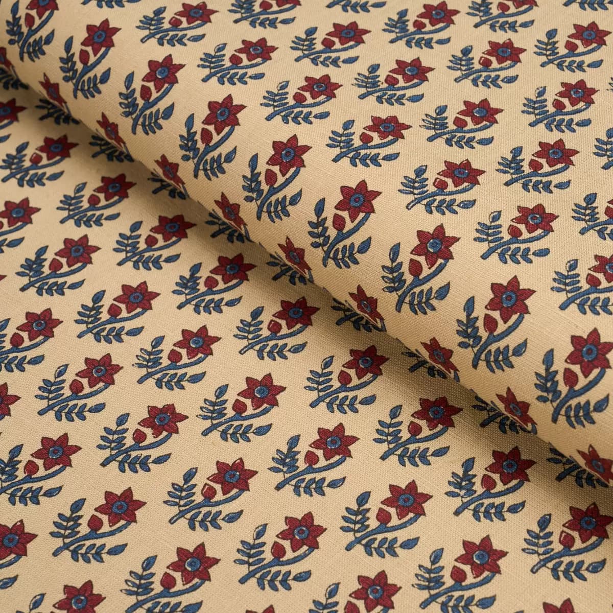AMISHA HAND-PRINT_ RED & INDIGO