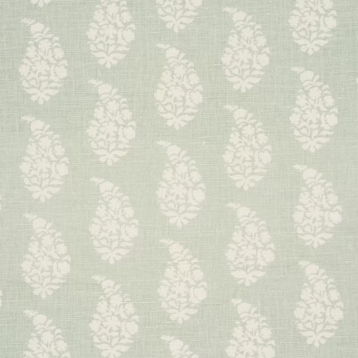 KAIA PAISLEY HAND-PRINT_ CELADON