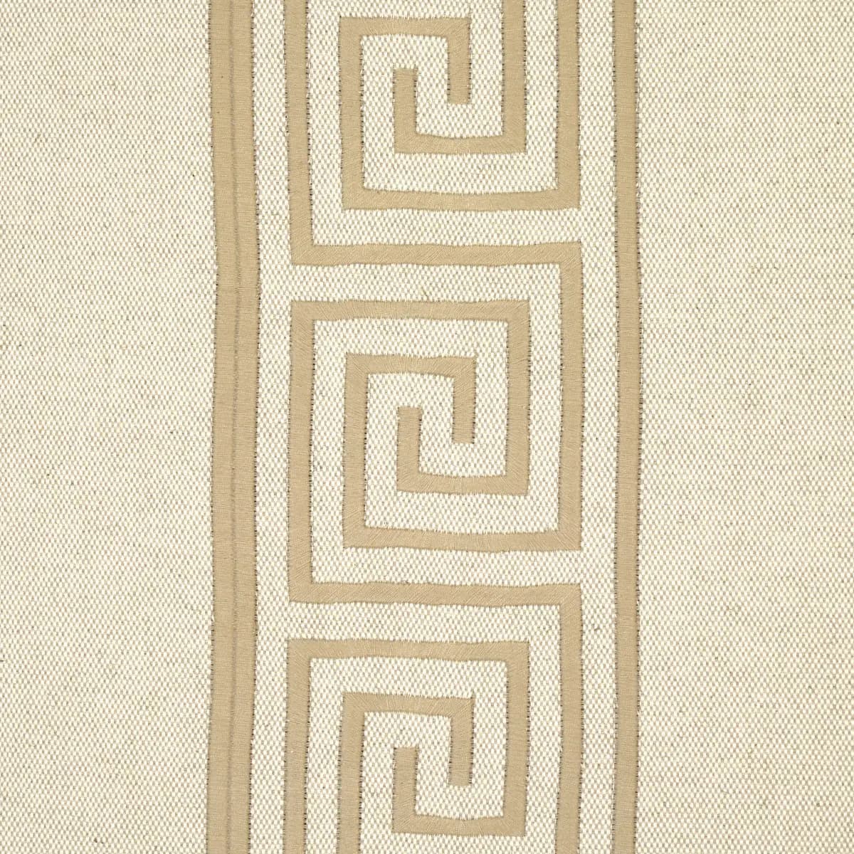 GREEK KEY EMBROIDERY_ PEBBLE AND TAUPE