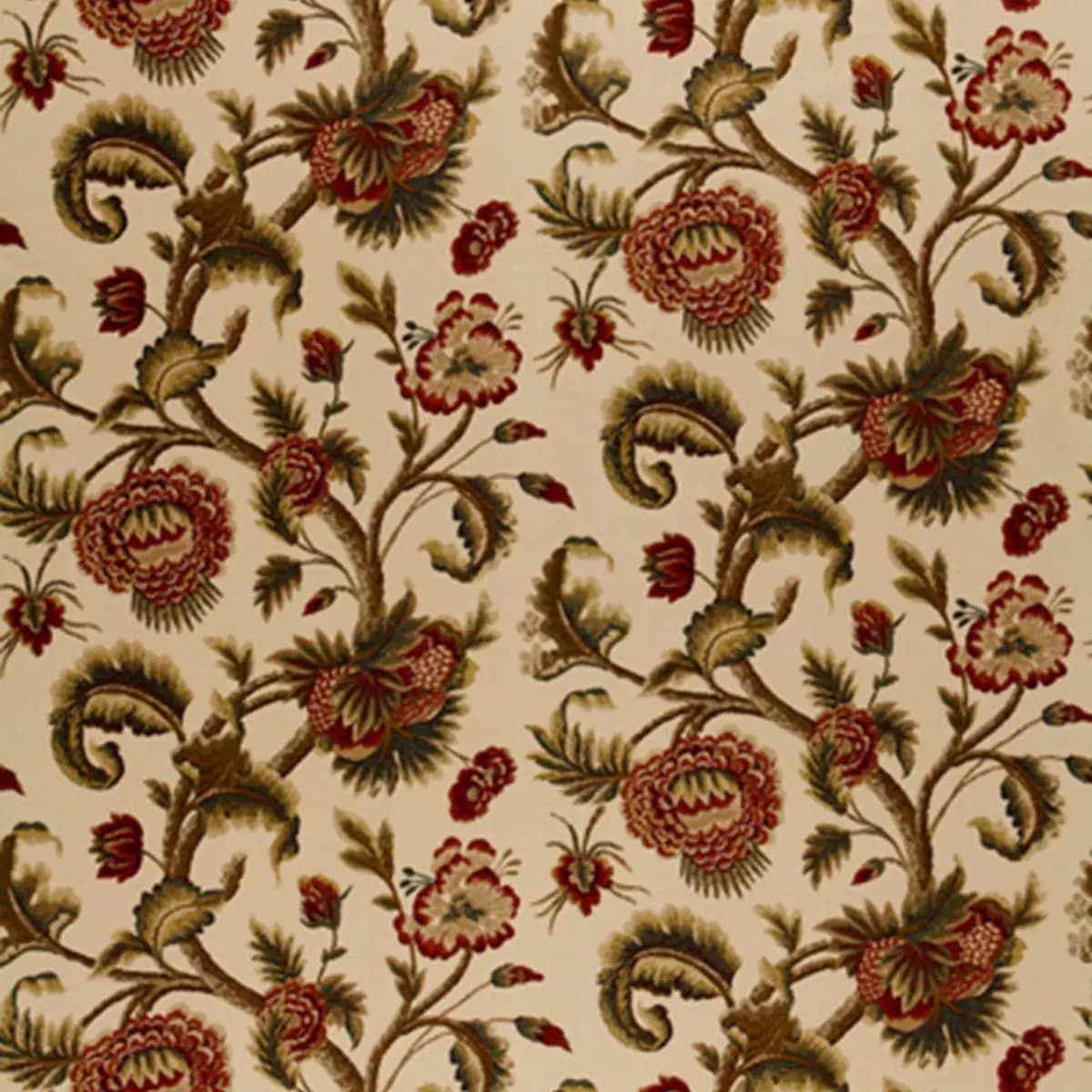 JACOBEAN PRINTED CREWEL_ BURNISHED SAGE
