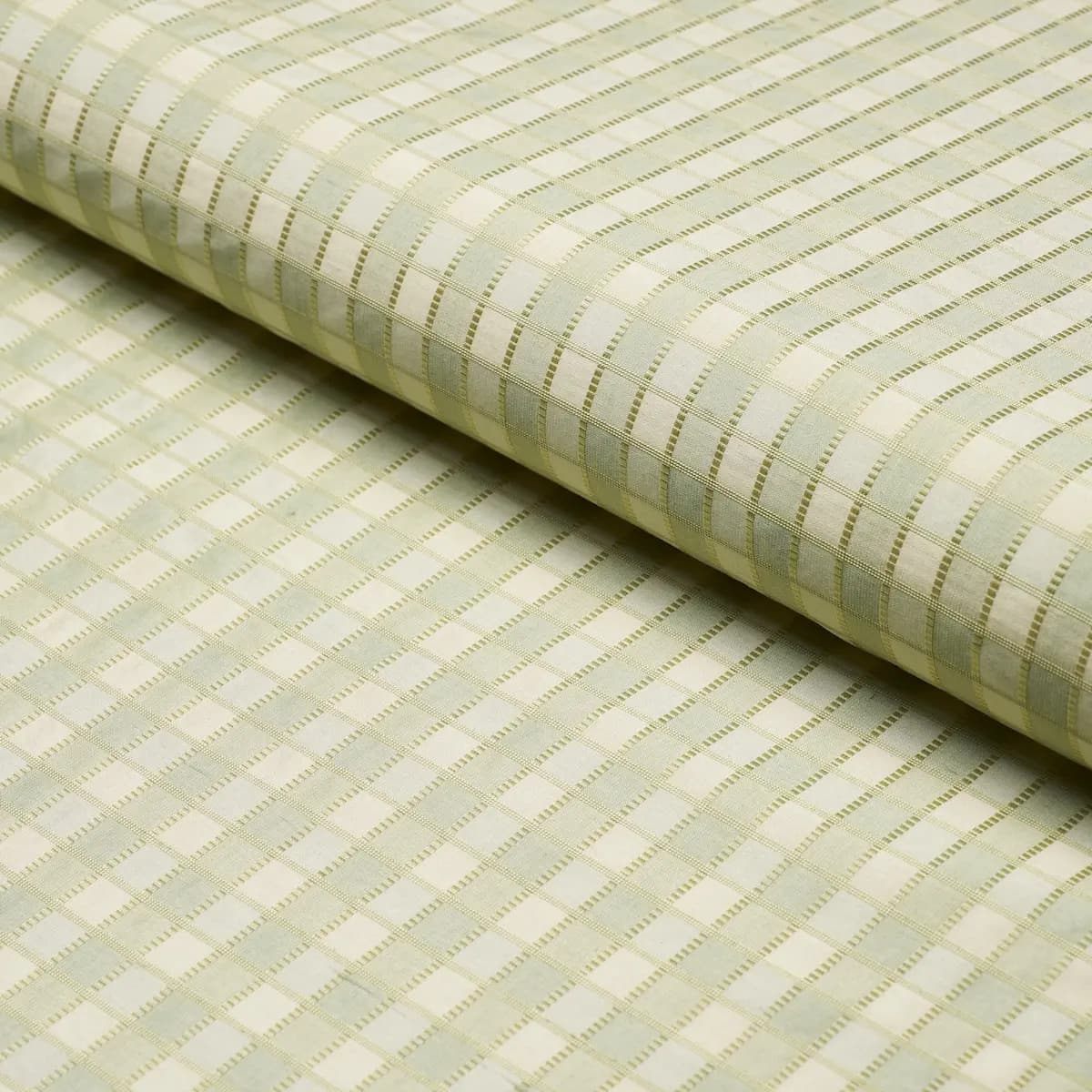 INGRID SILK CHECK_ SEASPRAY