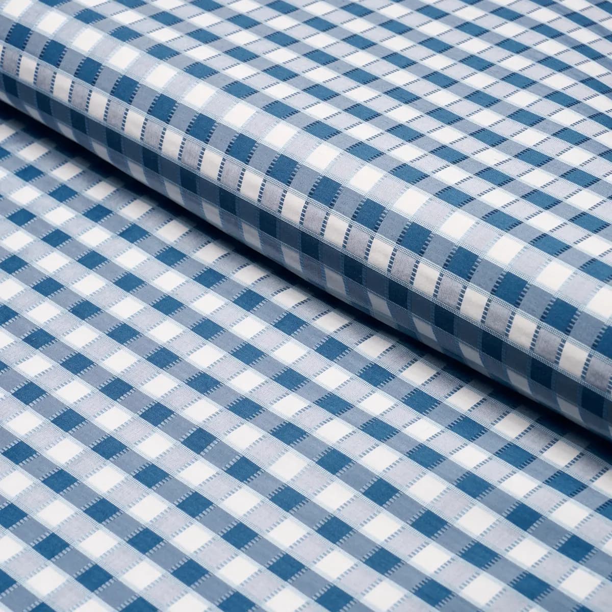 INGRID SILK CHECK_ BLUE