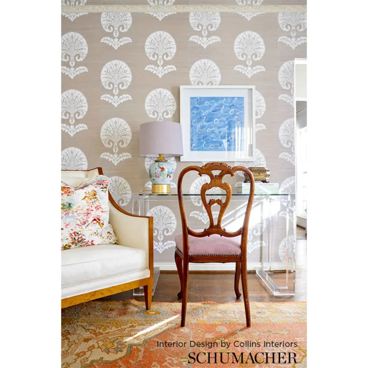 OTTOMAN FLOWER SISAL_ FOG