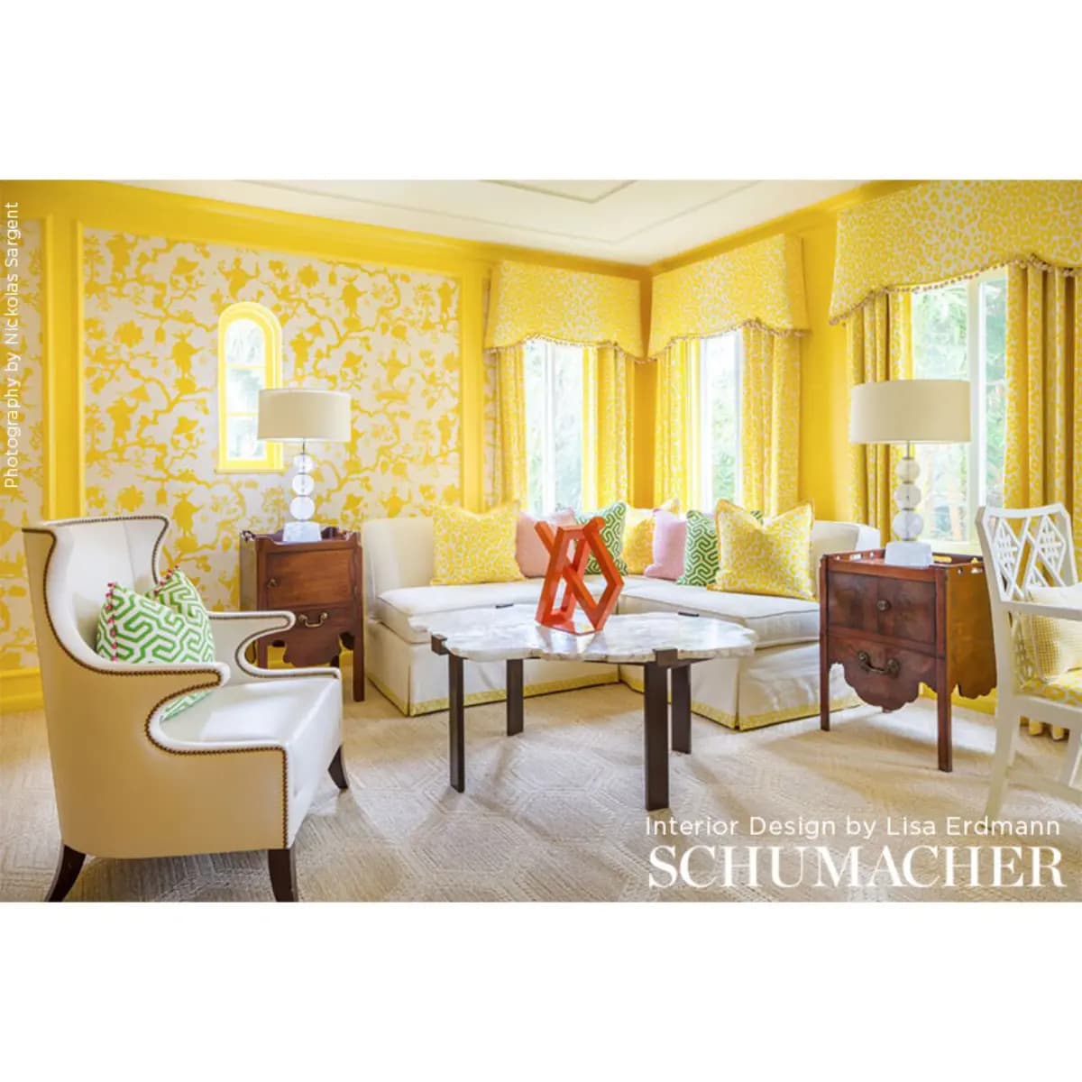 SHANTUNG SILHOUETTE SISAL_ YELLOW