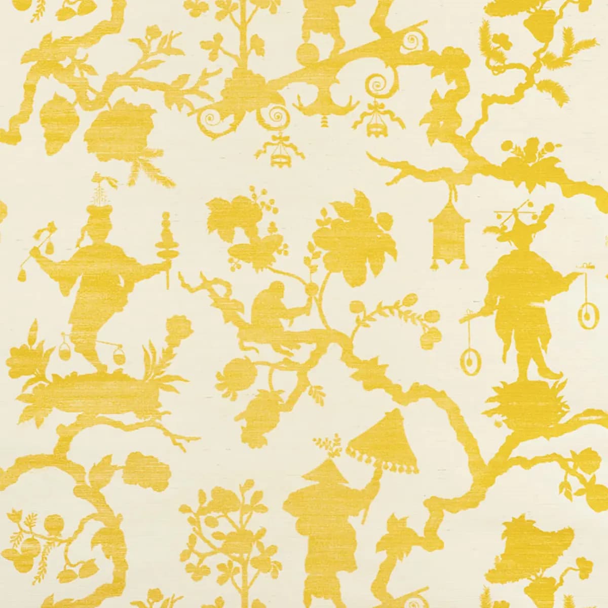 SHANTUNG SILHOUETTE SISAL_ YELLOW
