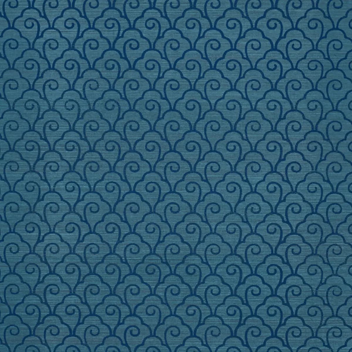 SCALLOP FILIGREE SISAL_ LAPIS ON PEACOCK