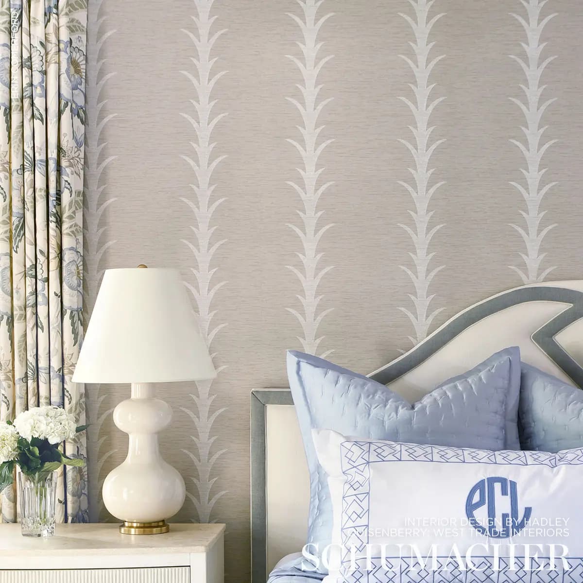 ACANTHUS STRIPE VINYL_ LIMESTONE