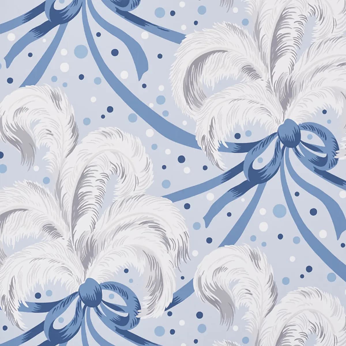 PLUMES ET RUBANS_ BLUE