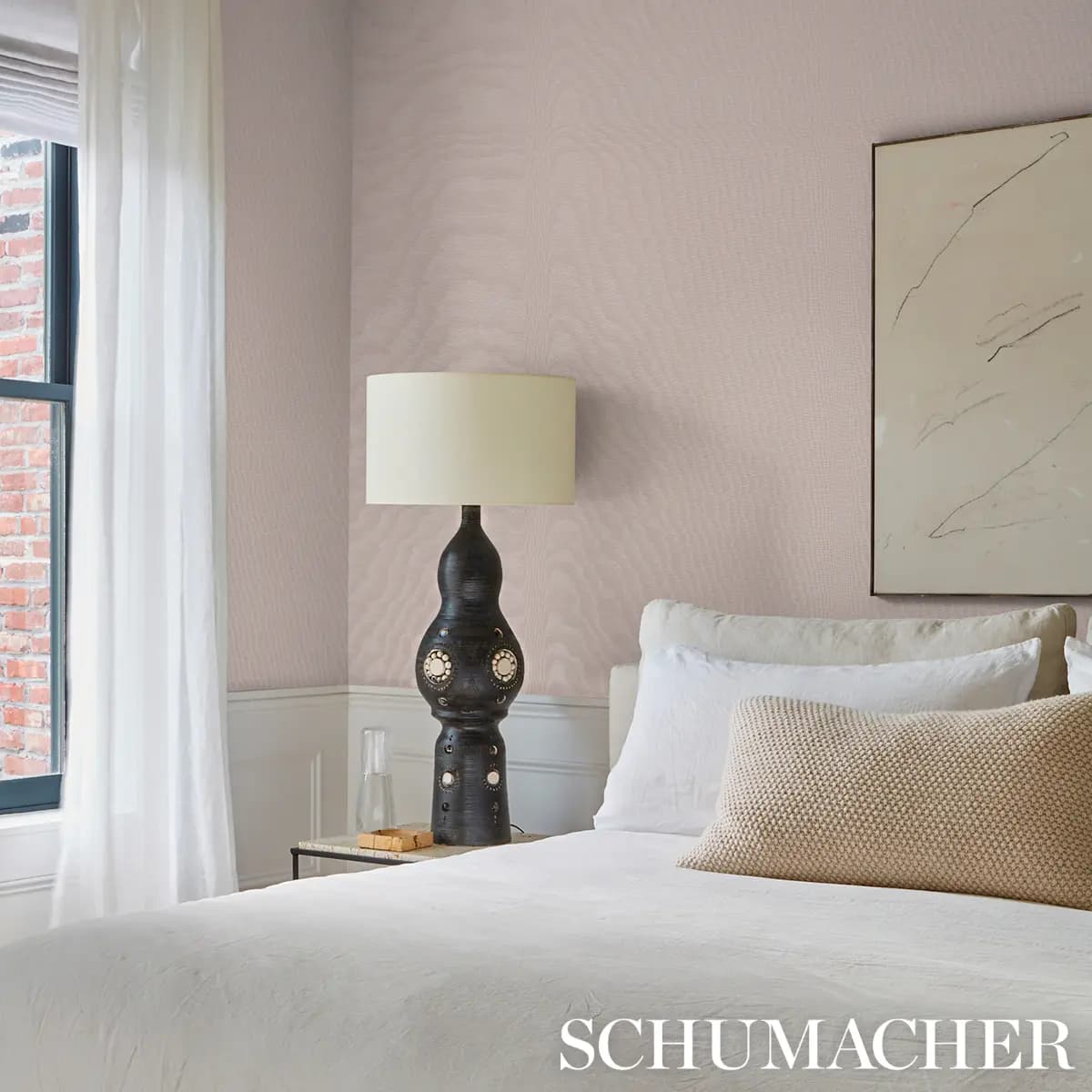 MOIRÉ WALLCOVERING_ DOVE