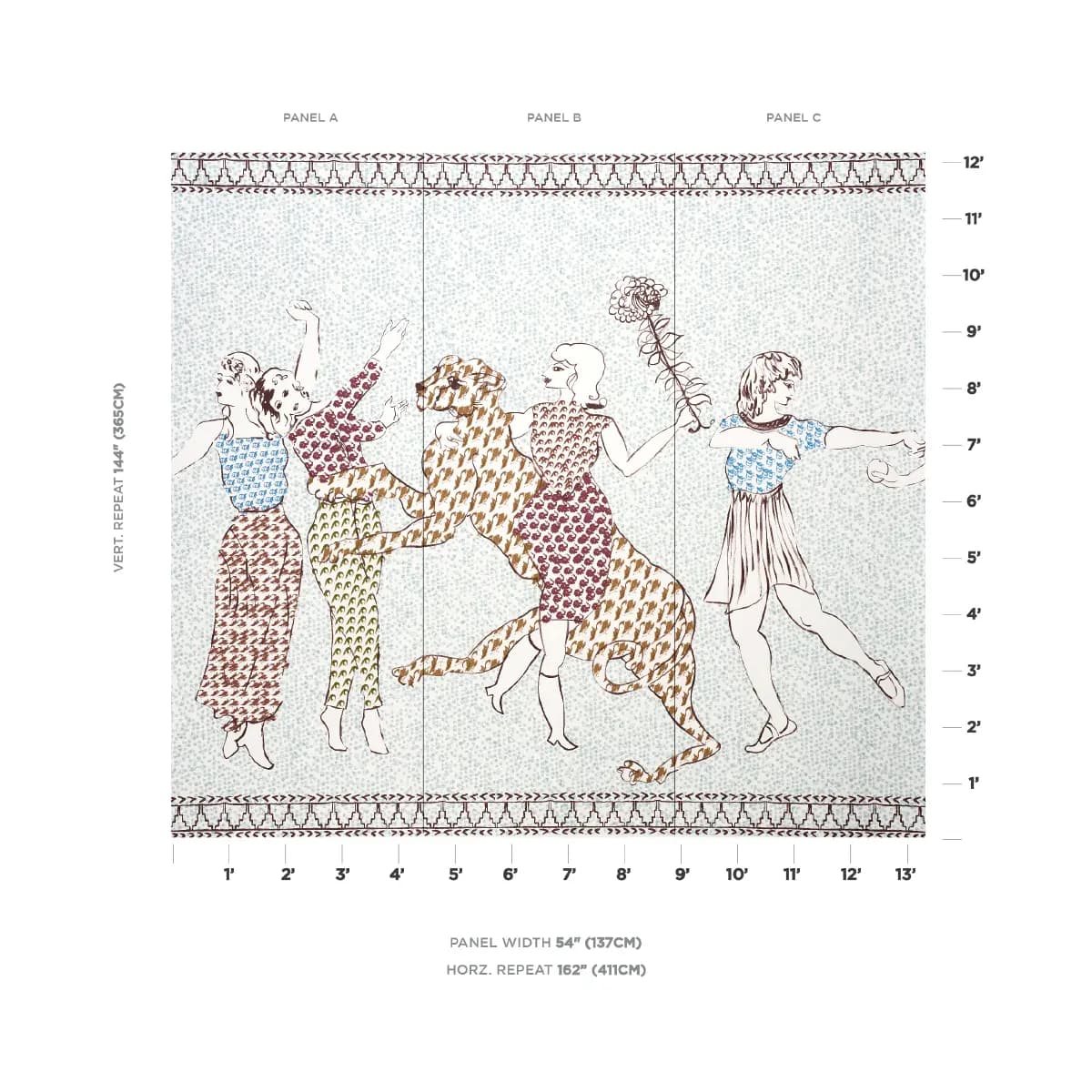 THE GOLDEN AGE PANEL SET_ CYAN MULTI