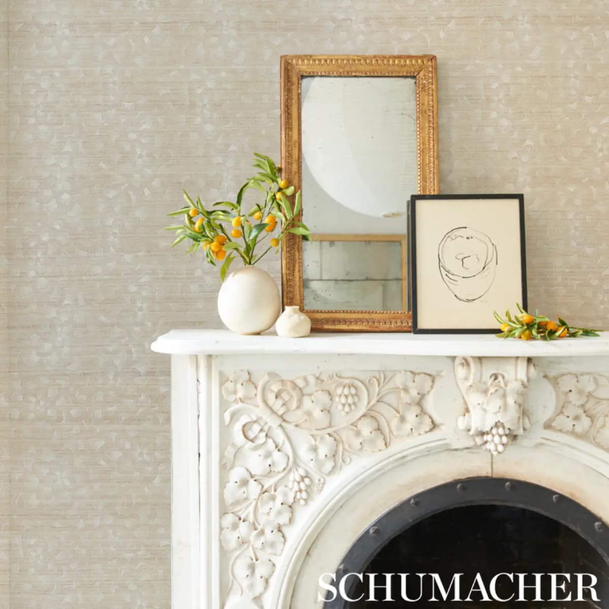LOTUS EMBROIDERY SISAL_ IVORY
