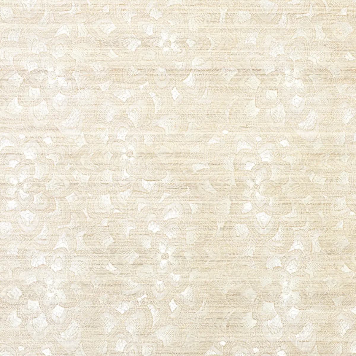 LOTUS EMBROIDERY SISAL_ IVORY