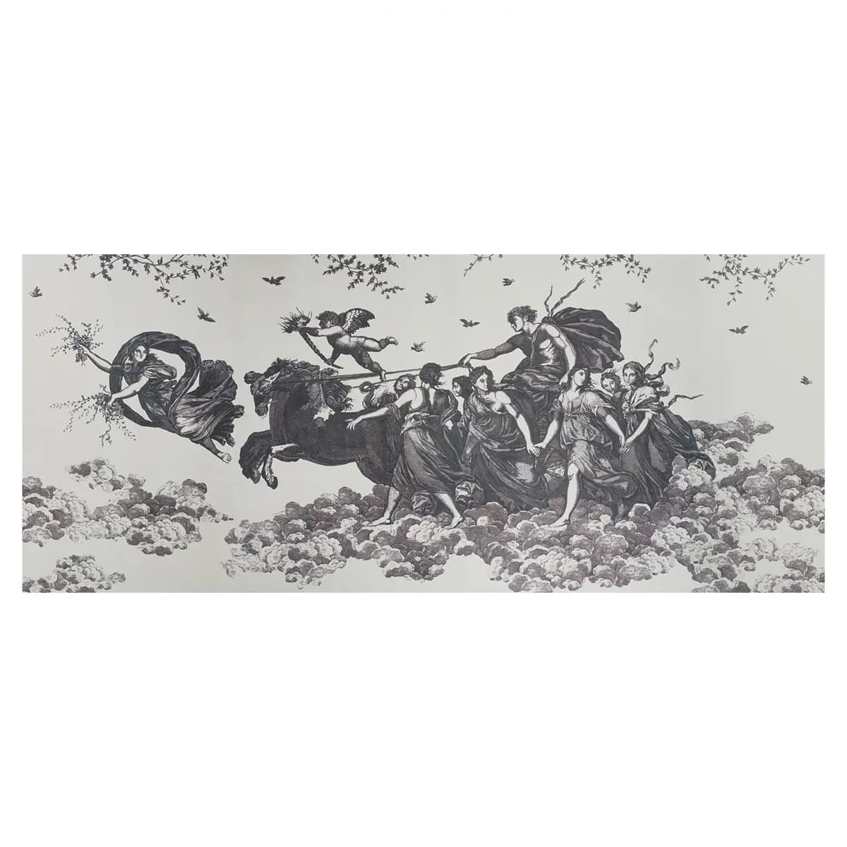 CHARIOT OF DAWN TOILE PANEL SET_ BLACK