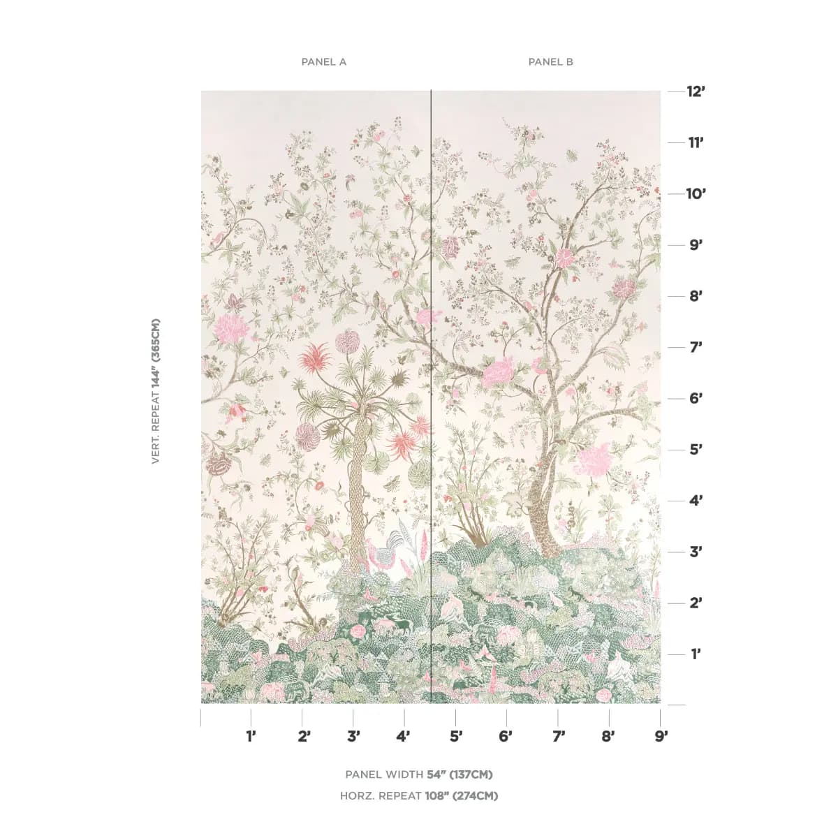 Amaltas Panel Set_ GREEN & PINK