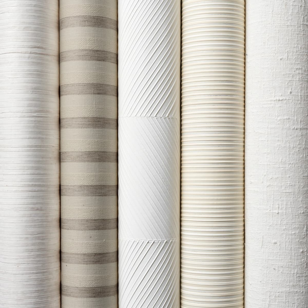 TEXTURED LINEN STRIPE_ WHITE