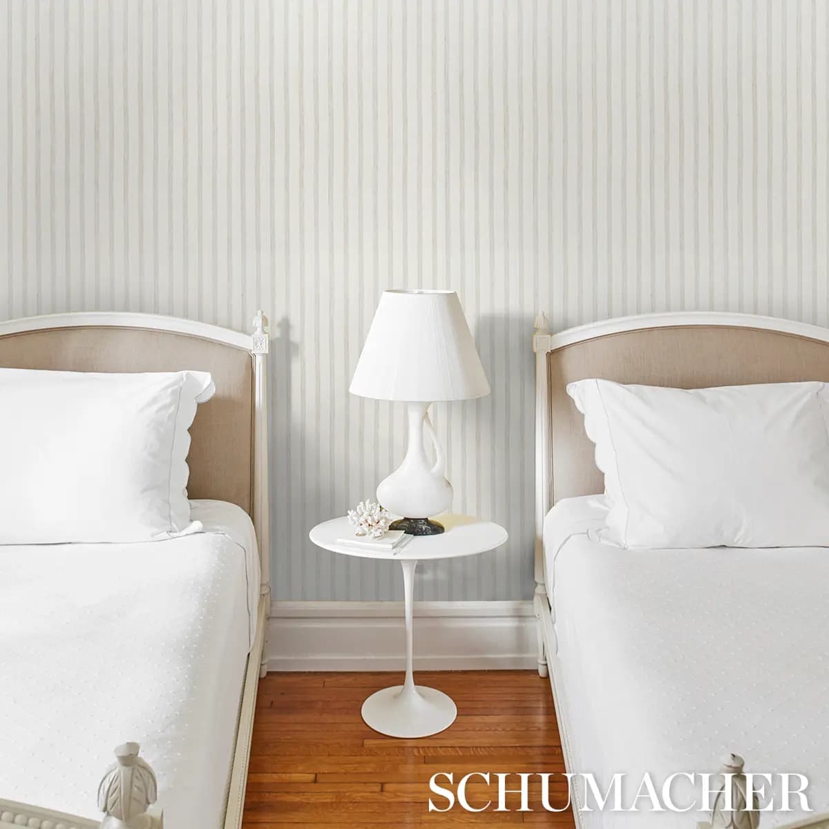 TEXTURED LINEN STRIPE_ WHITE