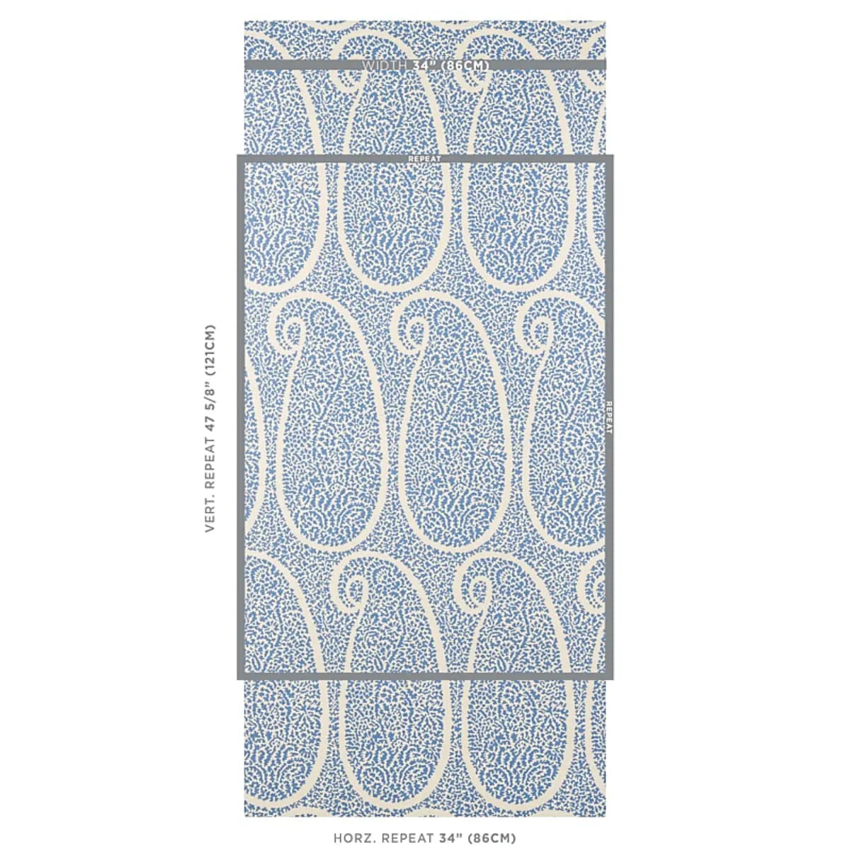 AMBALA PAISLEY SISAL_ BRIGHT BLUE