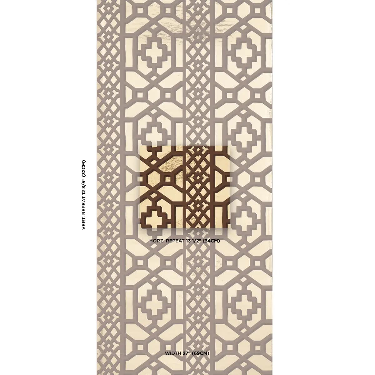 ZANZIBAR TRELLIS MYLAR_ GOLD MYLAR