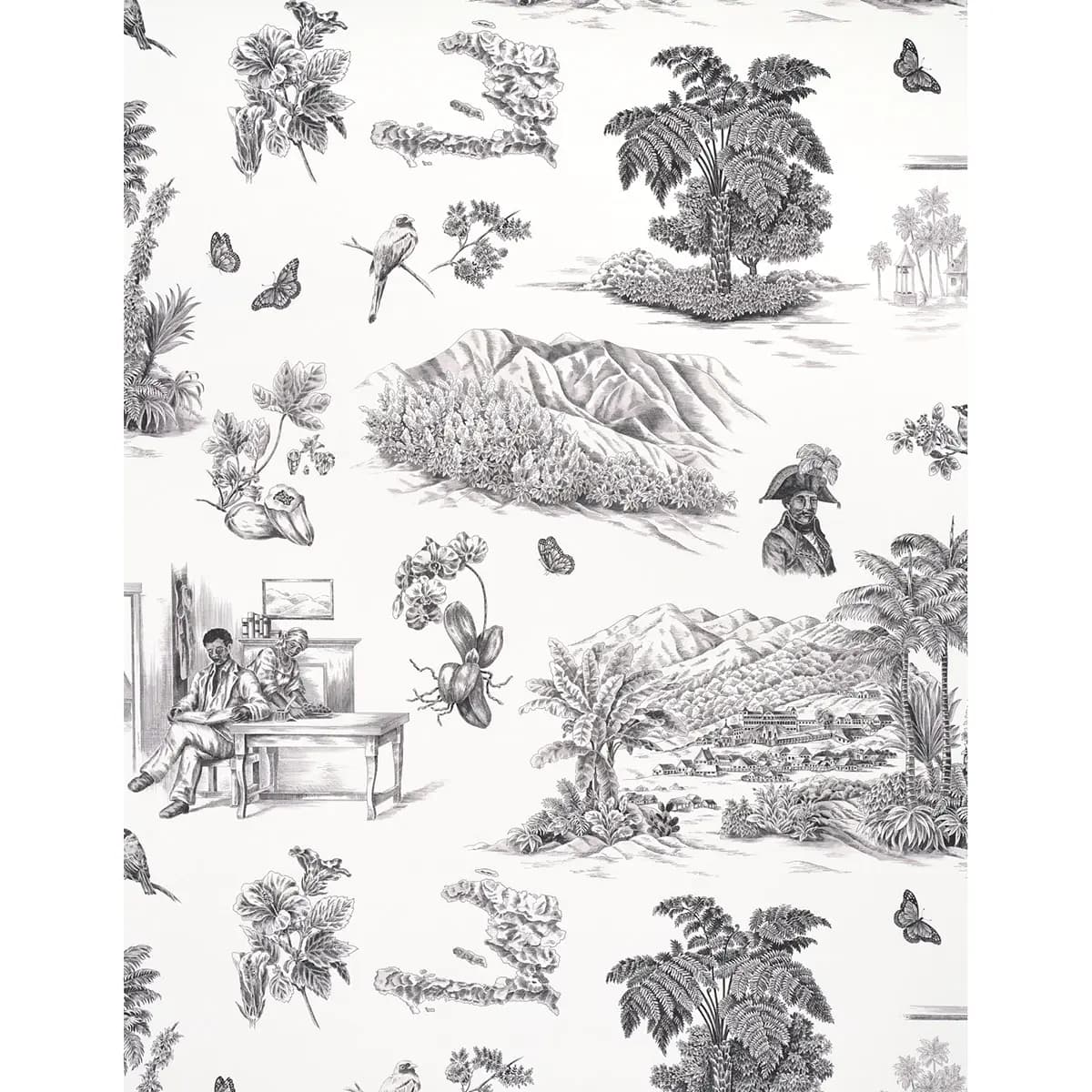 TOUSSAINT TOILE_ BLACK ON IVORY