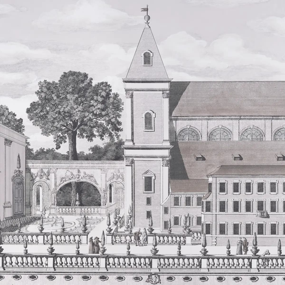 PIAZZA FIRENZE PANEL SET_ GRISAILLE