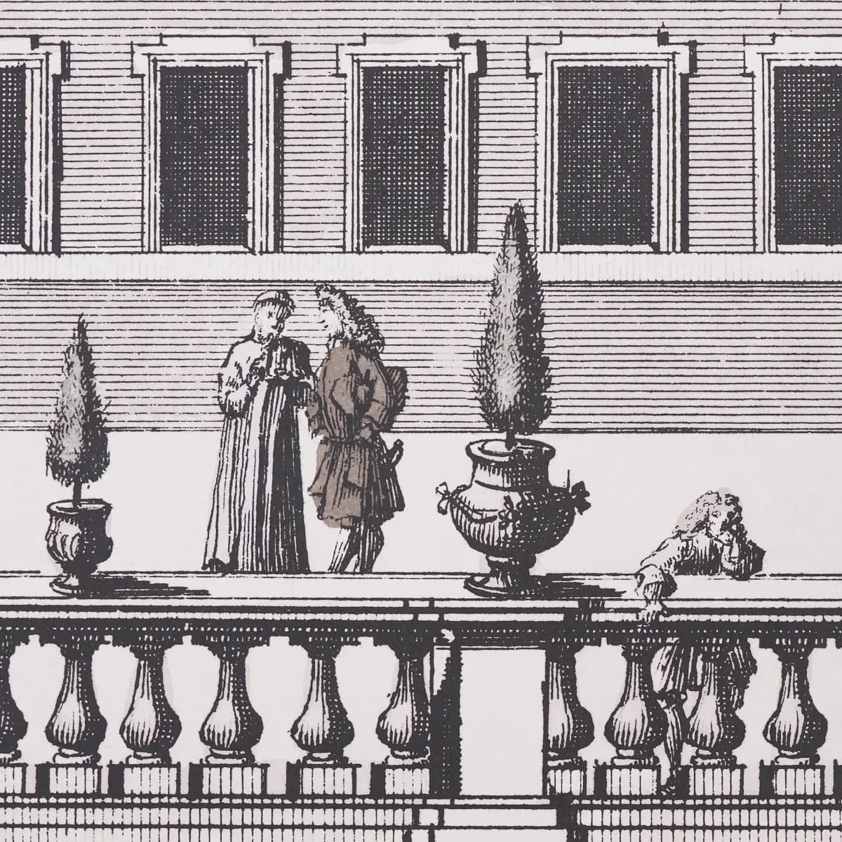 PIAZZA FIRENZE PANEL SET_ GRISAILLE
