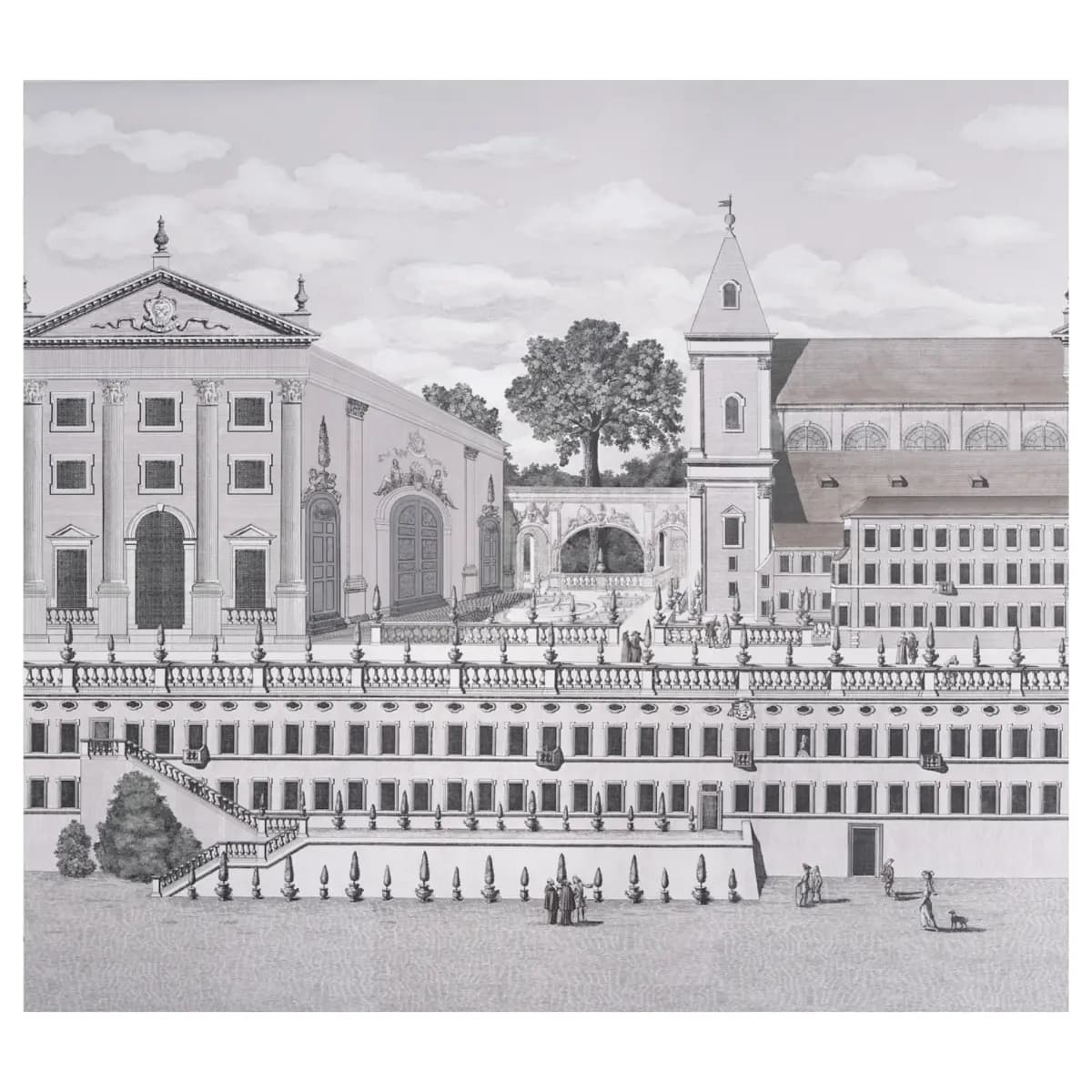 PIAZZA FIRENZE PANEL SET_ GRISAILLE