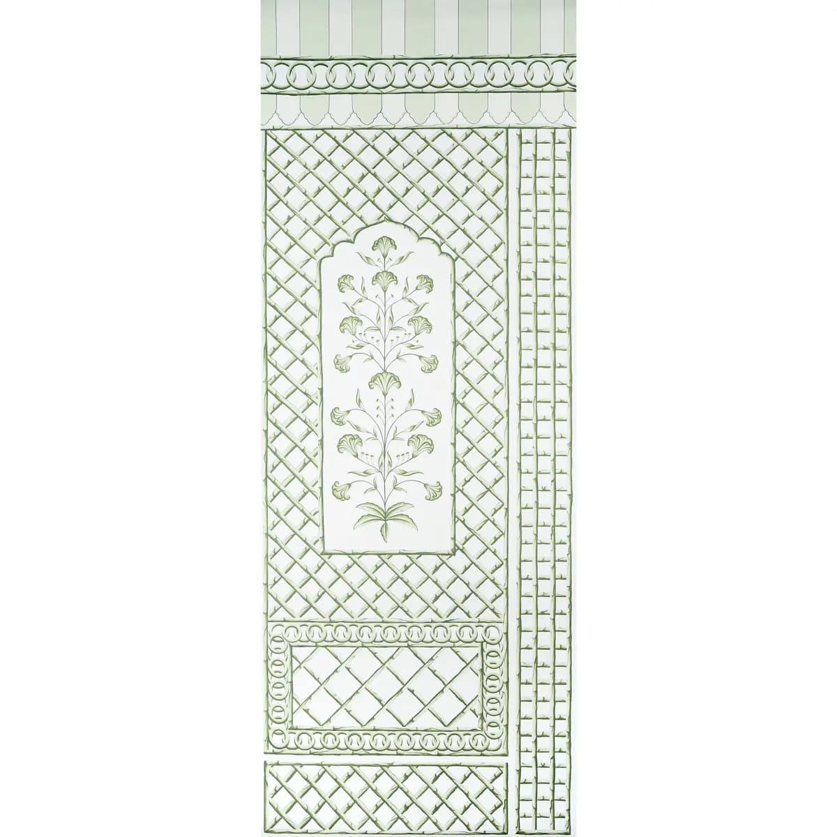 BAMBOO TRELLIS PANEL A_ GREEN