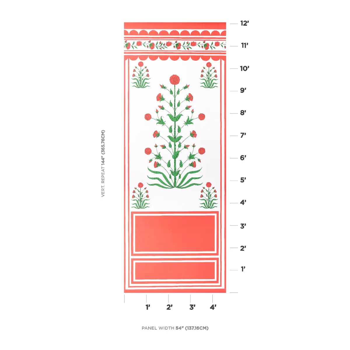 ROYAL POPPY PANEL A_ RED
