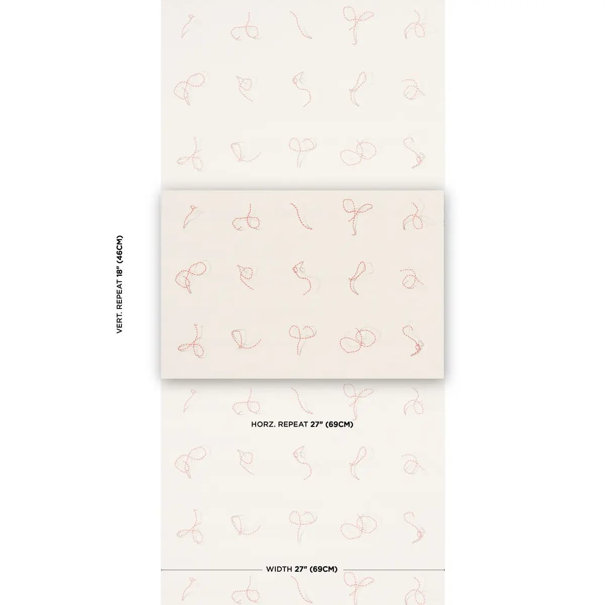 BUTCHER STRING_ RED AND WHITE ON IVORY