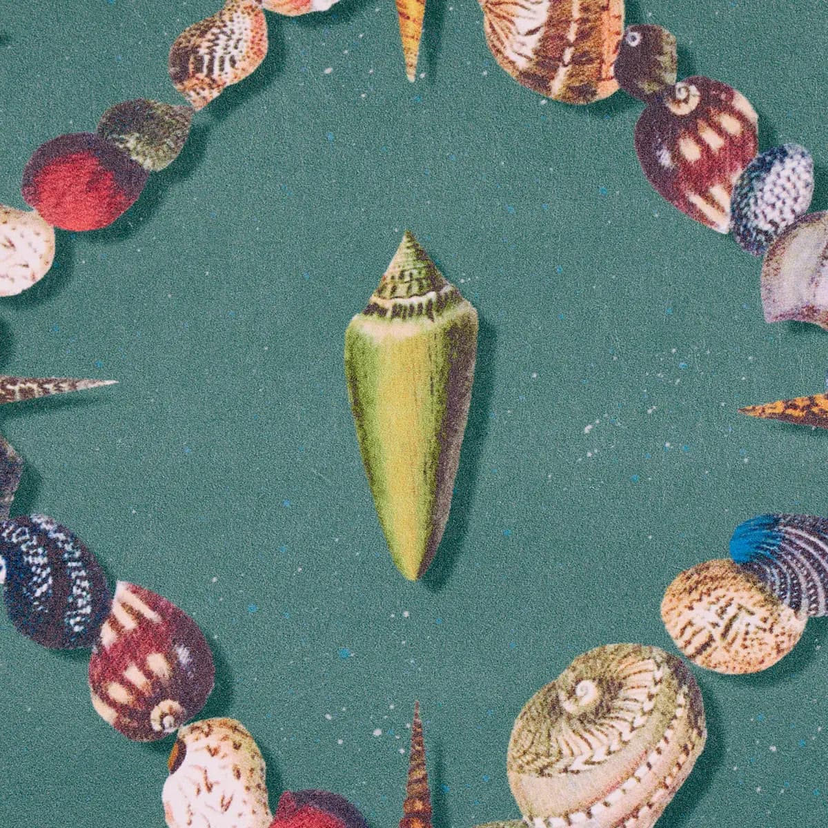 GROTTO TREILLAGE_ MULTI ON TEAL