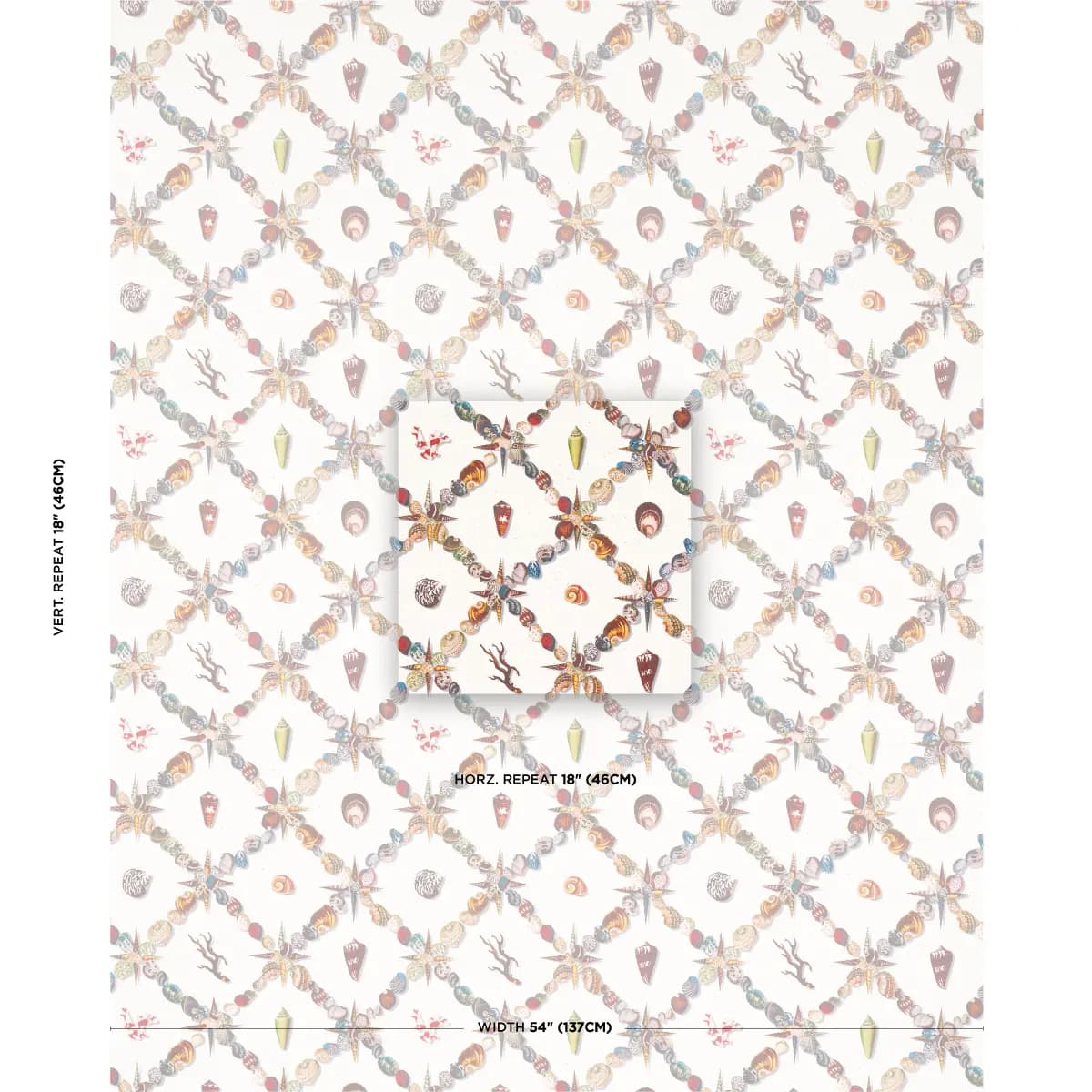 GROTTO TREILLAGE_ MULTI ON IVORY