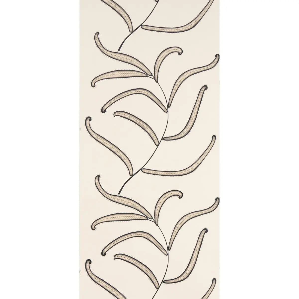 CATERPILLAR LEAF_ BLACK AND CREAM