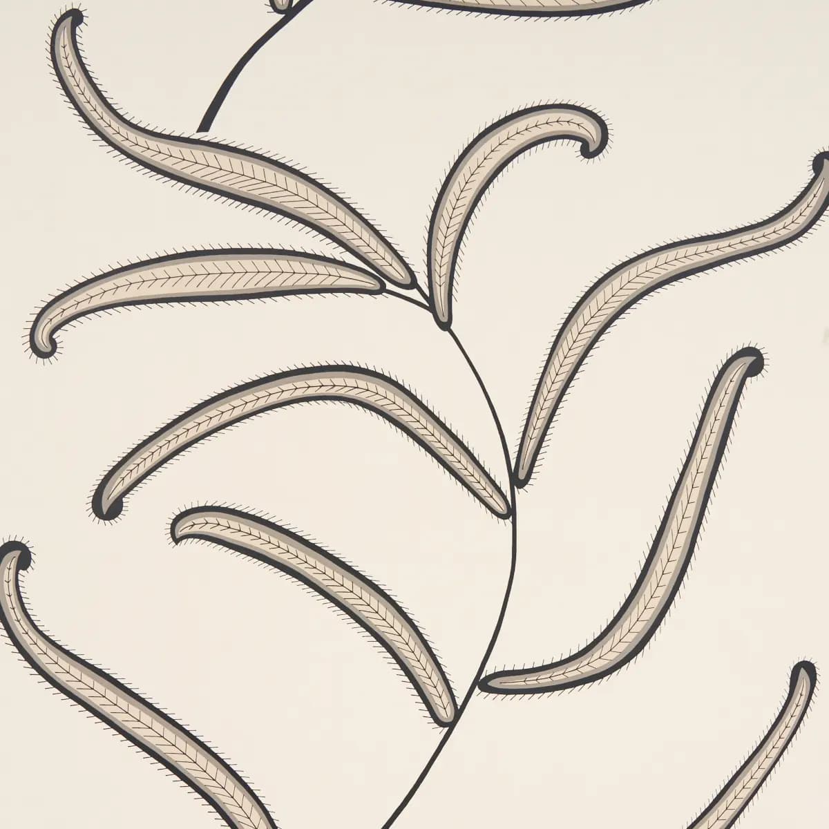 CATERPILLAR LEAF_ BLACK AND CREAM