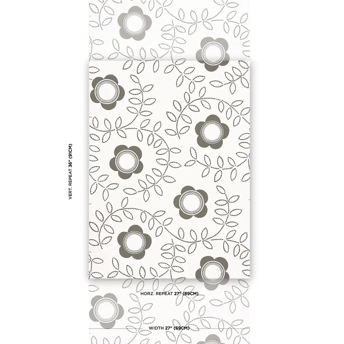 Tudor Rose_ CHARCOAL WHITE