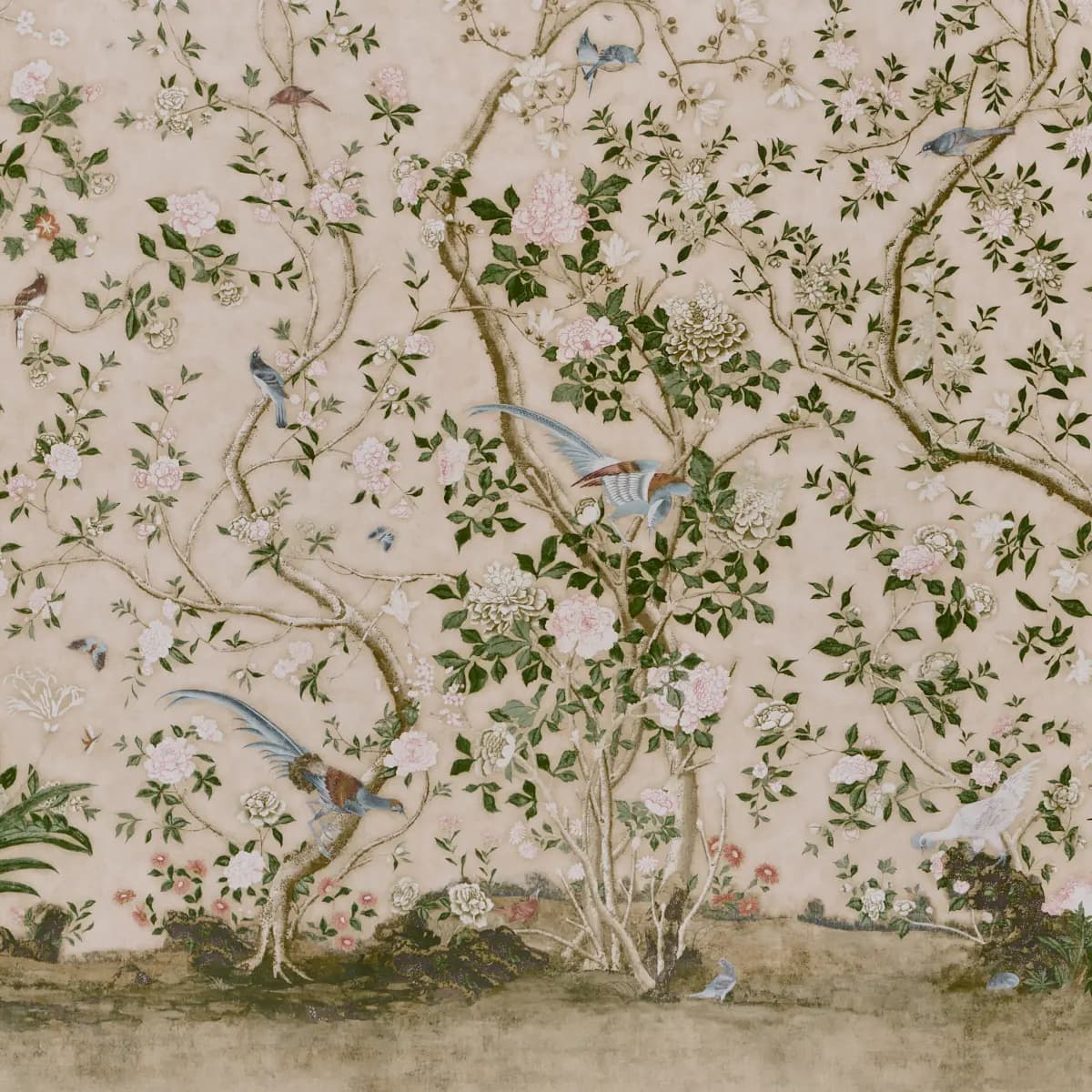 Les Oiseaux Panel Set_ PARCHMENT