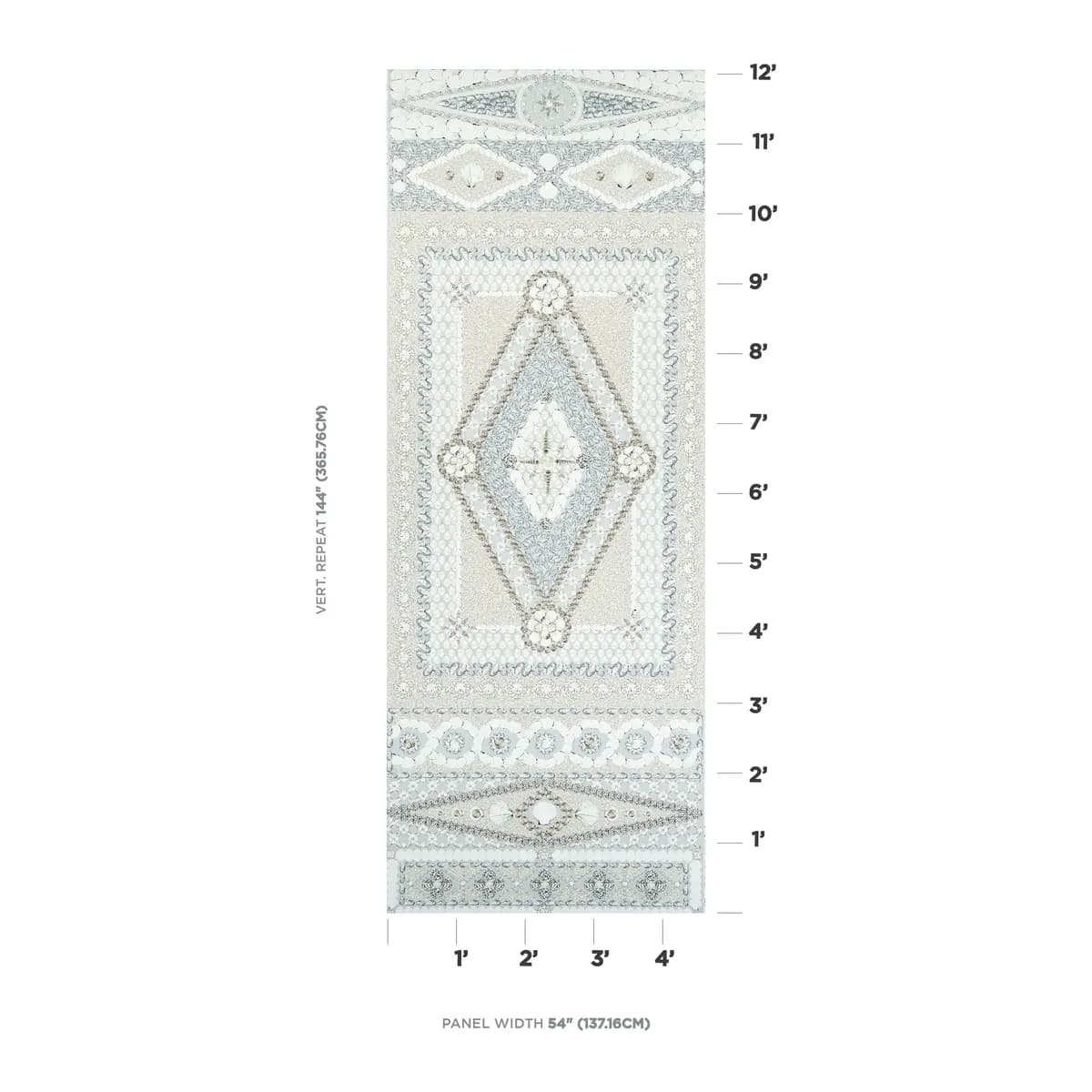 SHELL GROTTO PANEL A_ SEAFOAM
