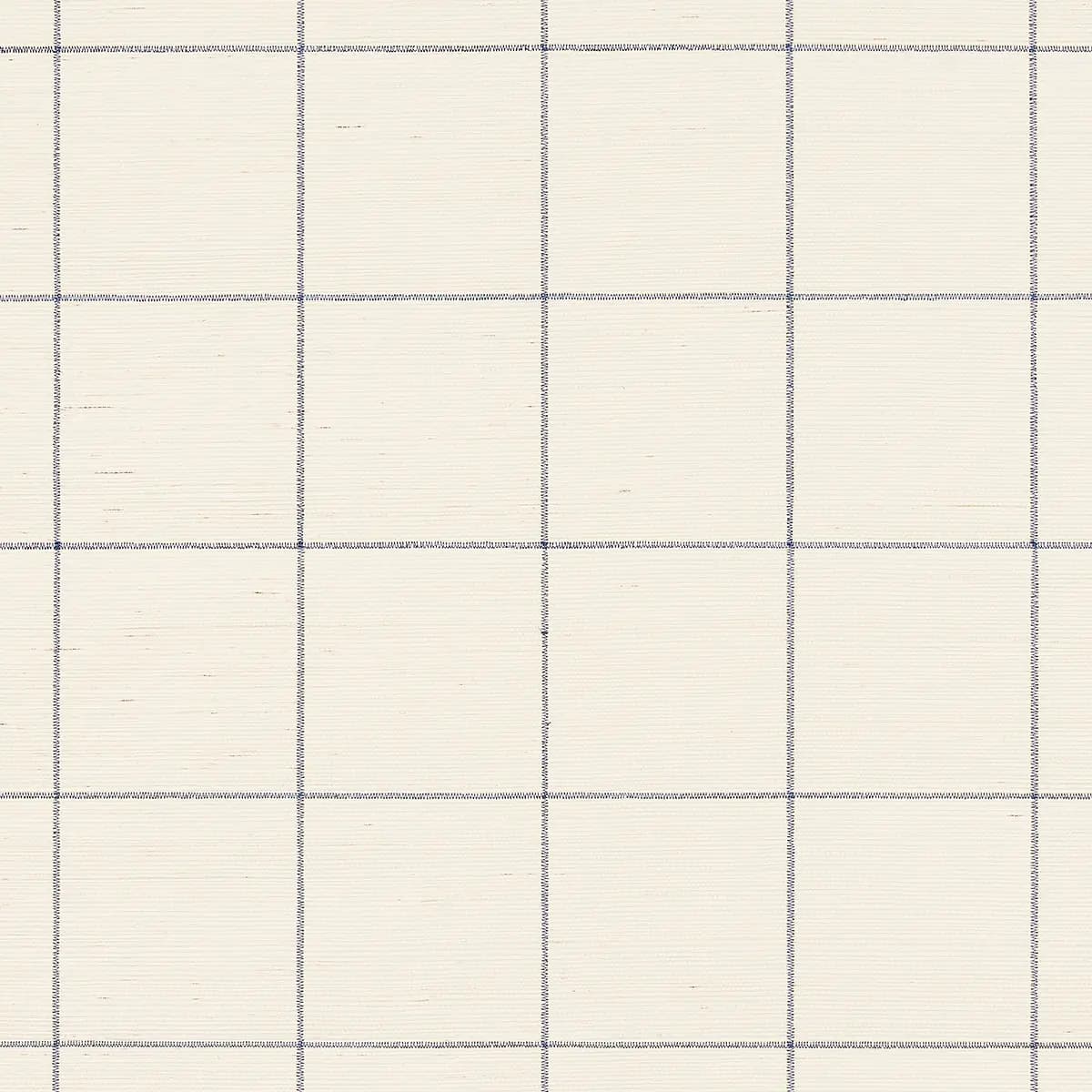 WINDOWPANE EMBROIDERED SISAL_ NAVY