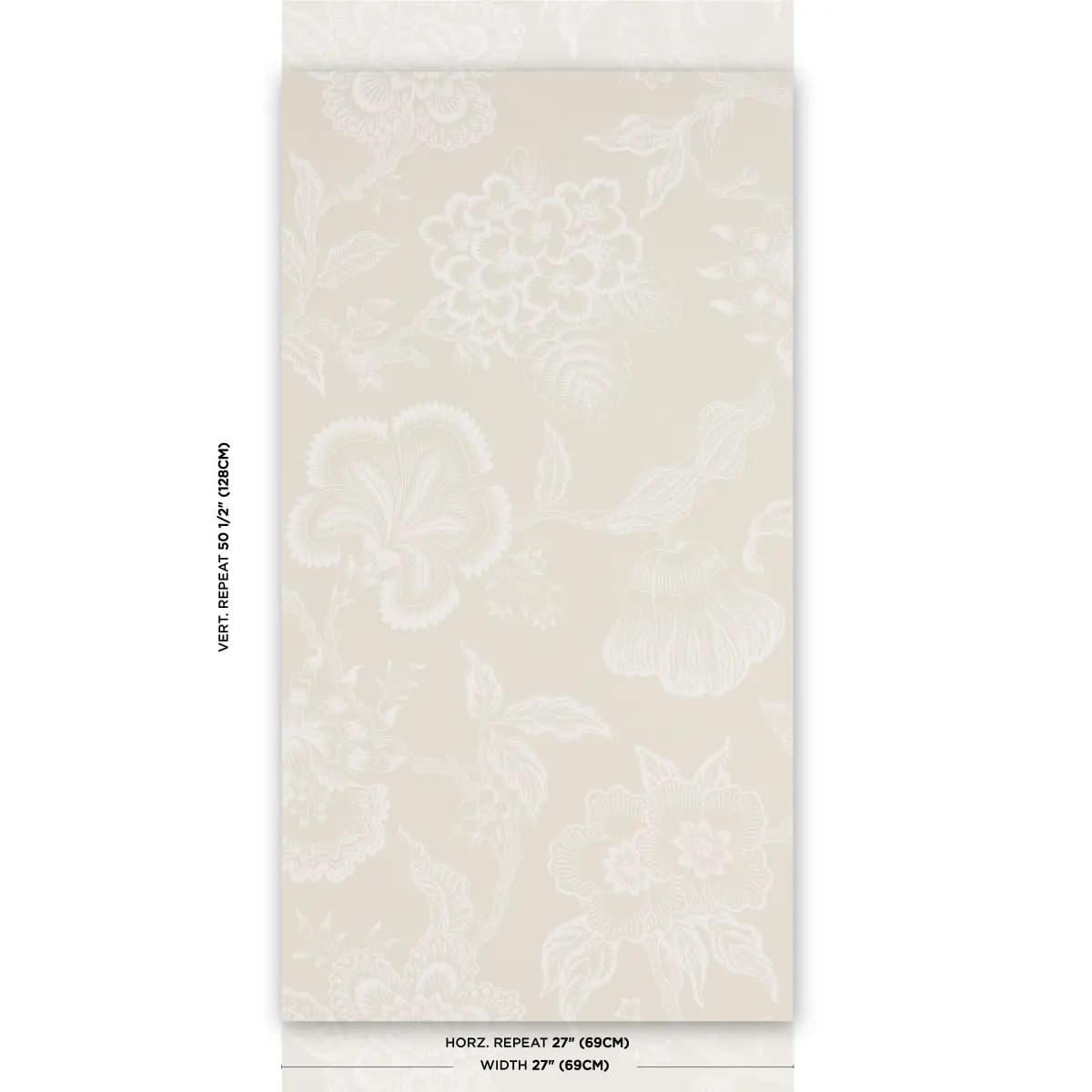 HOTHOUSE FLOWERS SILHOUETTE_ CREAM