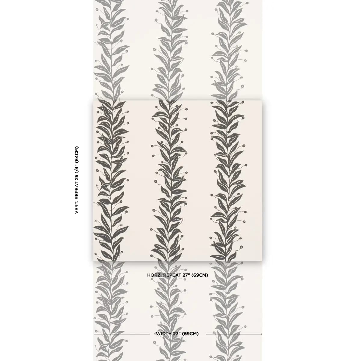 TENDRIL STRIPE_ BLACK & CREAM