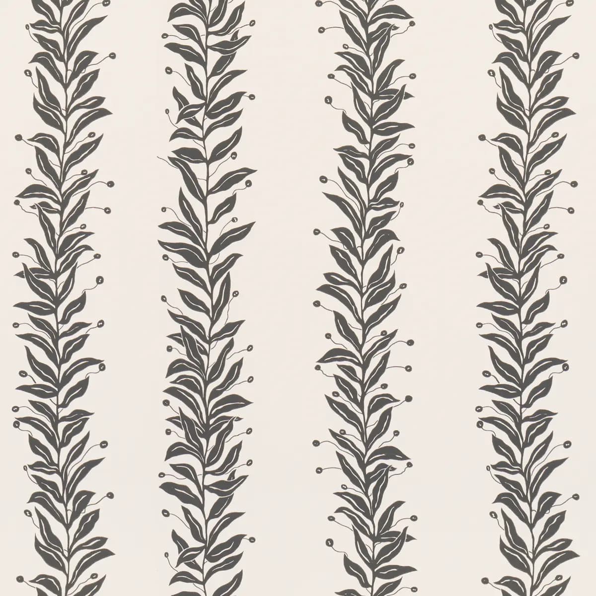 TENDRIL STRIPE_ BLACK & CREAM