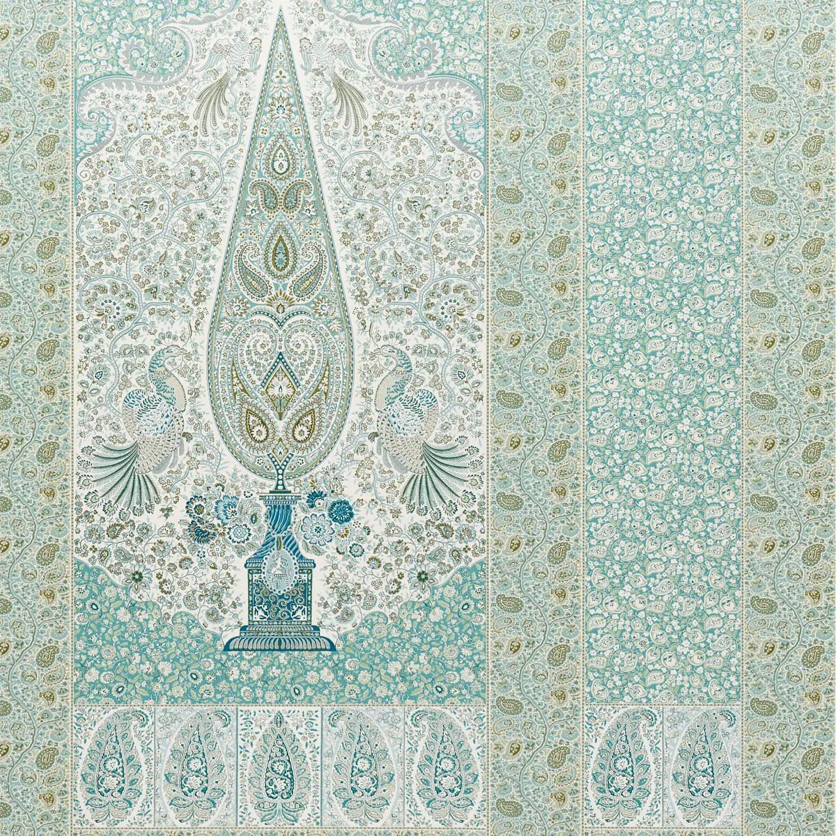 COLMERY PAISLEY PANEL SET_ PEACOCK