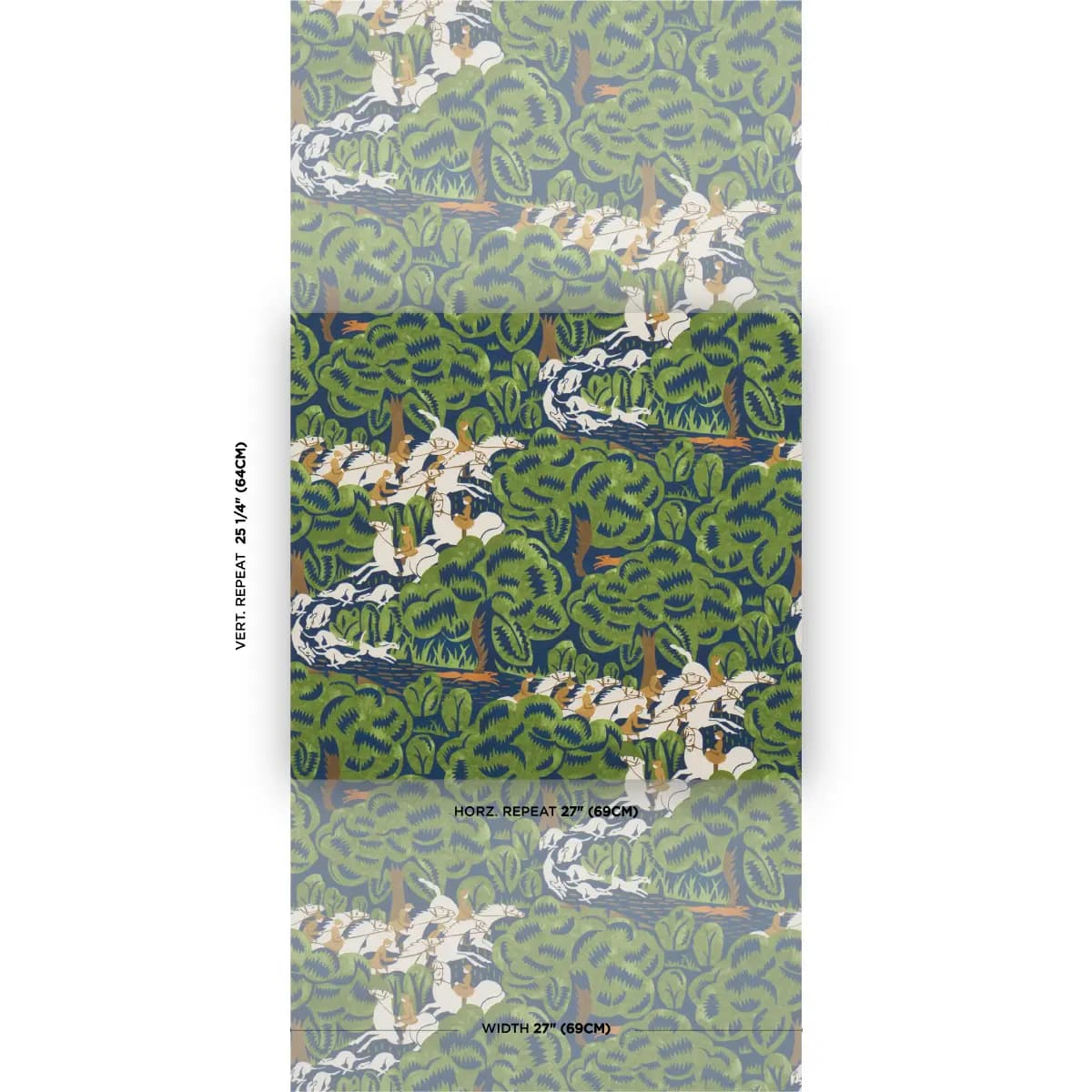 Margaret Schloeman's Fox Chase_ NAVY & GREEN