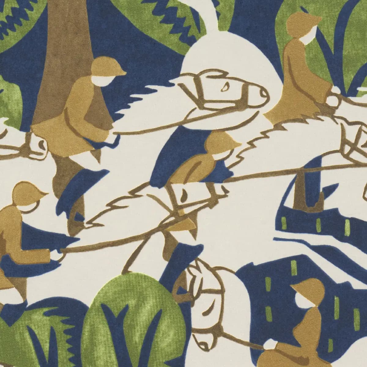 Margaret Schloeman's Fox Chase_ NAVY & GREEN