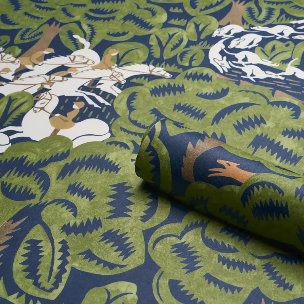 Margaret Schloeman's Fox Chase_ NAVY & GREEN