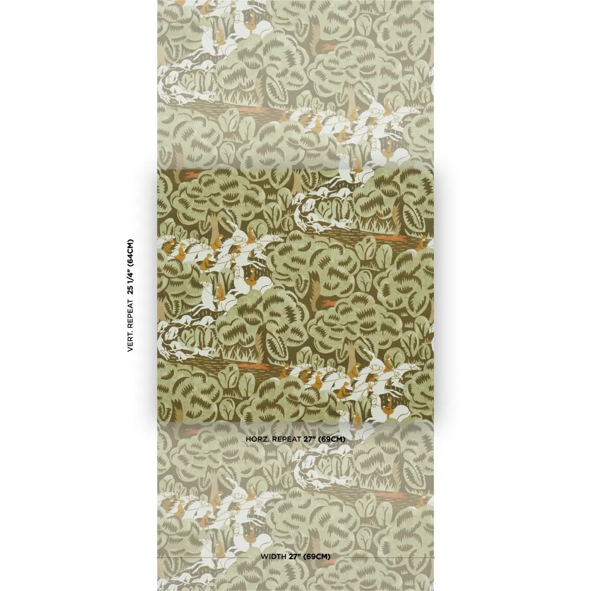 Margaret Schloeman's Fox Chase_ SAGE & SOFT BROWN