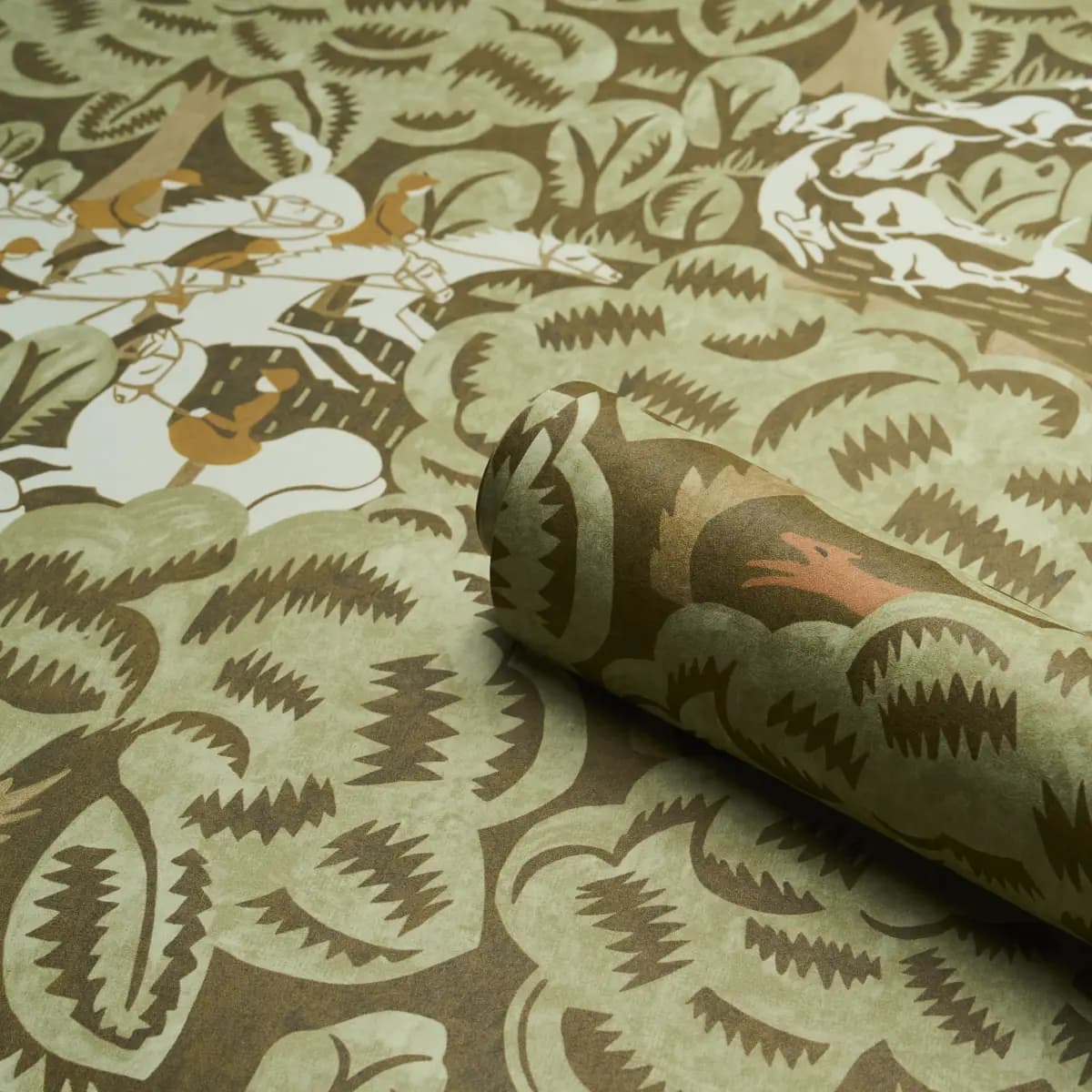 Margaret Schloeman's Fox Chase_ SAGE & SOFT BROWN
