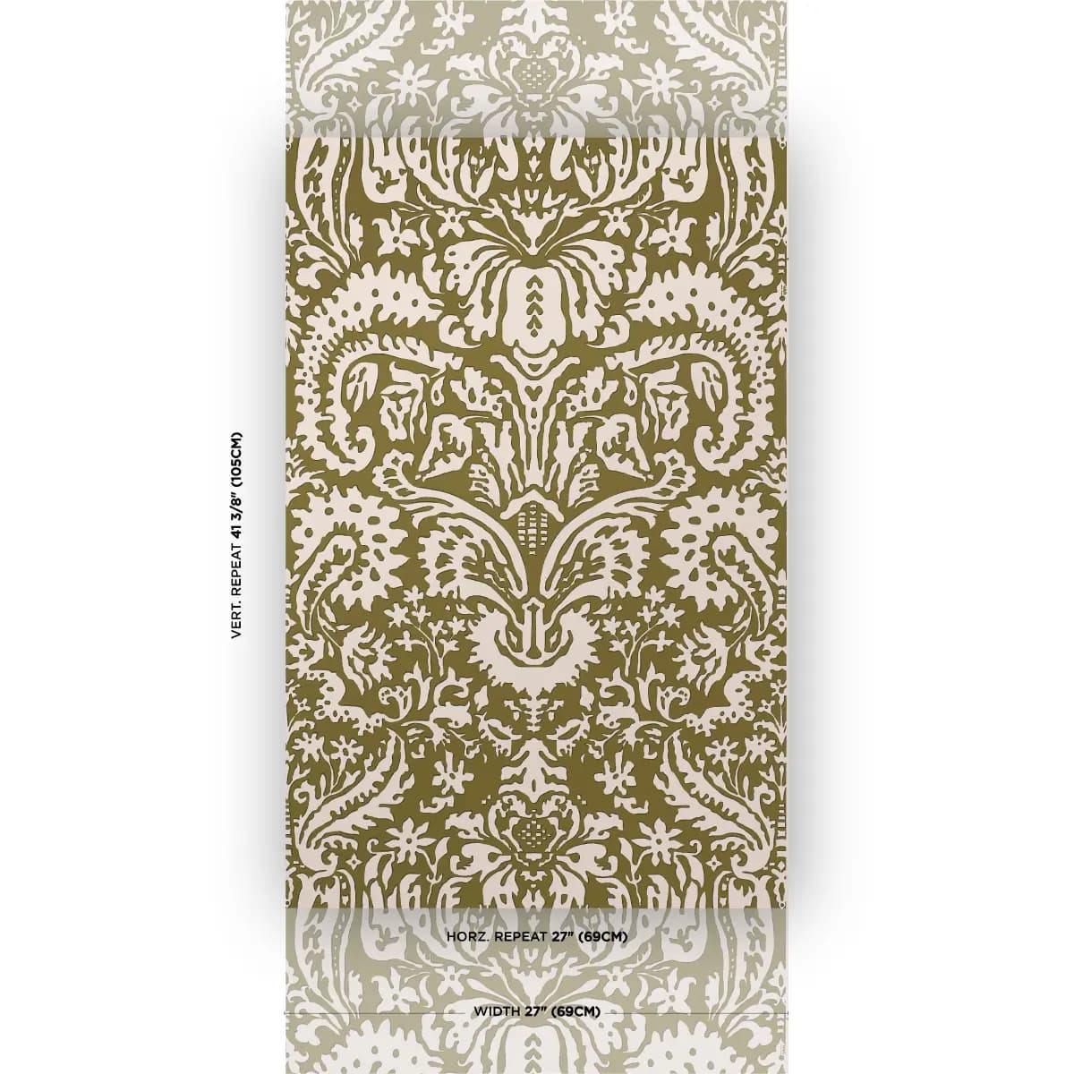 SUFFOLK DAMASK_ OLIVE
