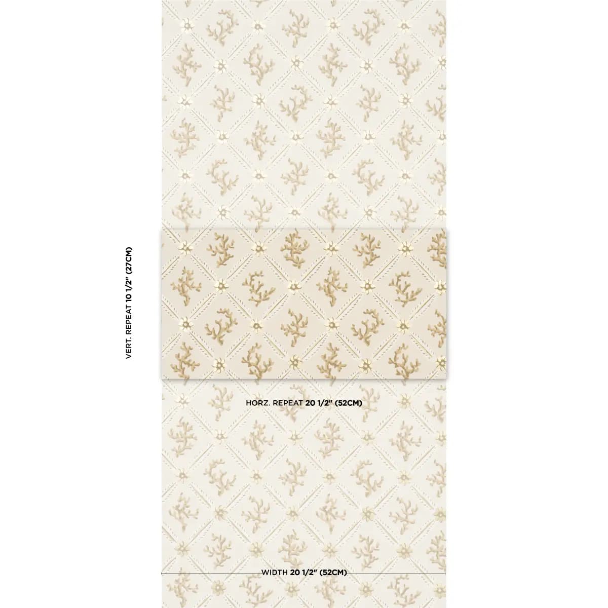 Corail Leaf Trellis_ CHAMPAGNE